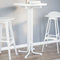 vidaXL Dining Table White Ø70x110 cm Engineered Wood and Steel