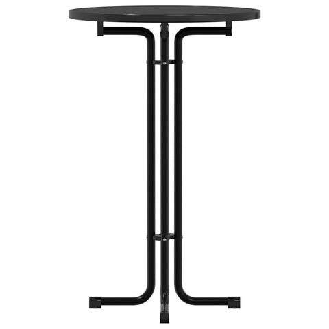 vidaXL Dining Table Black Ø70x110 cm Engineered Wood and Steel