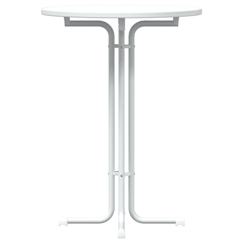 vidaXL Dining Table White Ø80x110 cm Engineered Wood and Steel