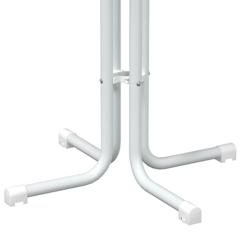 vidaXL Dining Table White Ø80x110 cm Engineered Wood and Steel