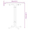 vidaXL Dining Table White Ø80x110 cm Engineered Wood and Steel