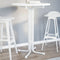 vidaXL Dining Table White Ø80x110 cm Engineered Wood and Steel