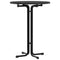vidaXL Dining Table Black Ø80x110 cm Engineered Wood and Steel
