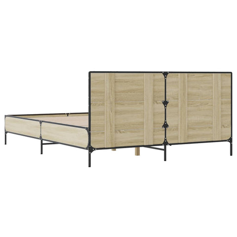 vidaXL Bed Frame without Mattress Sonoma Oak 150x200 cm King Size