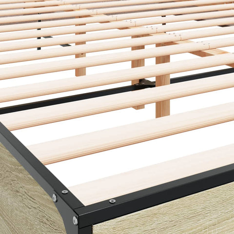 vidaXL Bed Frame without Mattress Sonoma Oak 150x200 cm King Size