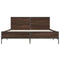 vidaXL Bed Frame without Mattress Brown Oak 150x200 cm King Size
