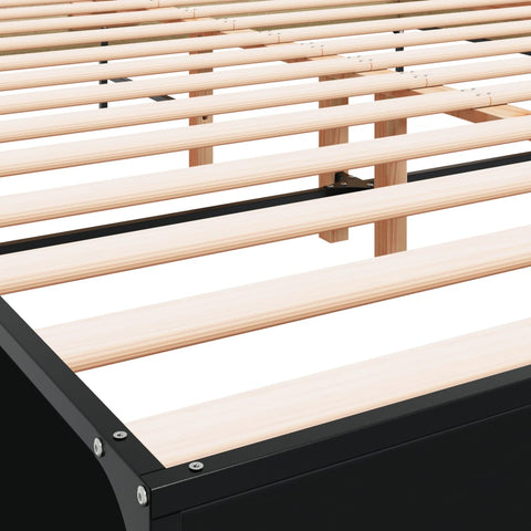 vidaXL Bed Frame without Mattress Black 160x200 cm