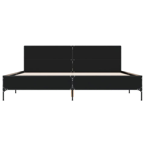 vidaXL Bed Frame without Mattress Black 180x200 cm Super King