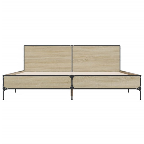 vidaXL Bed Frame without Mattress Sonoma Oak 180x200 cm Super King