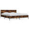 vidaXL Bed Frame without Mattress Smoked Oak 200x200 cm