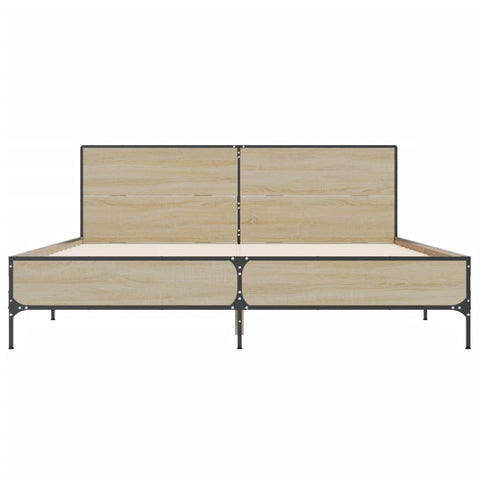 vidaXL Bed Frame without Mattress Sonoma Oak 120x190 cm Small Double