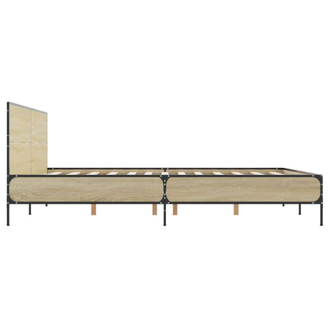 vidaXL Bed Frame without Mattress Sonoma Oak 120x190 cm Small Double