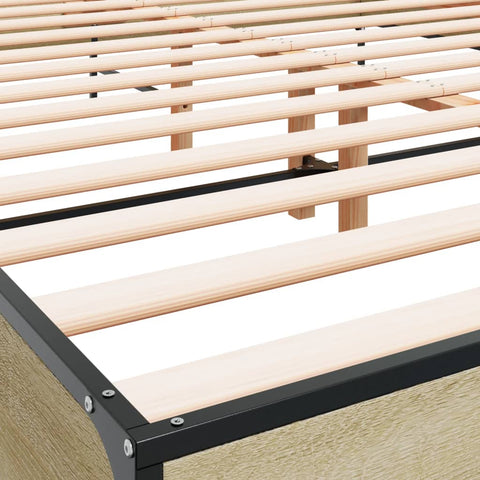 vidaXL Bed Frame without Mattress Sonoma Oak 120x190 cm Small Double
