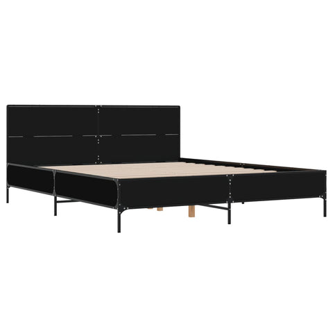 vidaXL Bed Frame without Mattress Black 135x190 cm Double