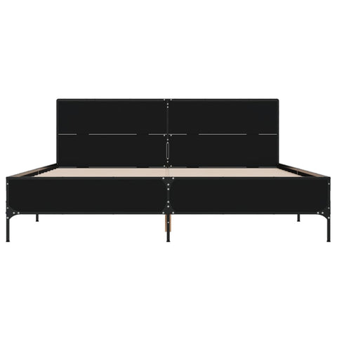 vidaXL Bed Frame without Mattress Black 135x190 cm Double