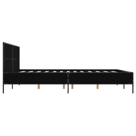vidaXL Bed Frame without Mattress Black 135x190 cm Double