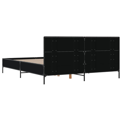 vidaXL Bed Frame without Mattress Black 135x190 cm Double