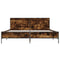 vidaXL Bed Frame without Mattress Smoked Oak 140x190 cm