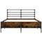 vidaXL Bed Frame without Mattress Smoked Oak 120x200 cm