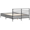 vidaXL Bed Frame without Mattress Grey Sonoma 140x200 cm