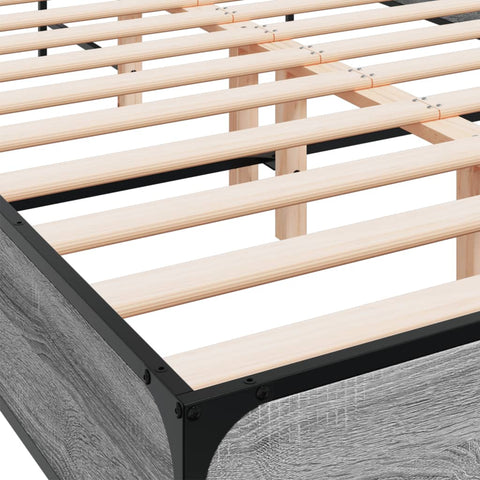 vidaXL Bed Frame without Mattress Grey Sonoma 140x200 cm