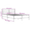 vidaXL Bed Frame without Mattress Grey Sonoma 140x200 cm