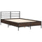 vidaXL Bed Frame without Mattress Brown Oak 140x200 cm