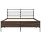 vidaXL Bed Frame without Mattress Brown Oak 140x200 cm