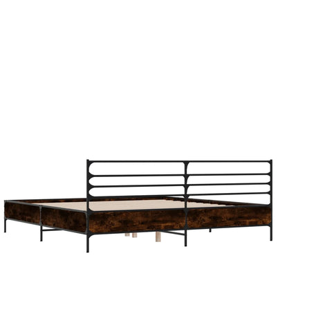 vidaXL Bed Frame without Mattress Brown Oak 140x200 cm