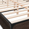 vidaXL Bed Frame without Mattress Brown Oak 140x200 cm
