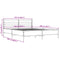 vidaXL Bed Frame without Mattress Black 150x200 cm King Size