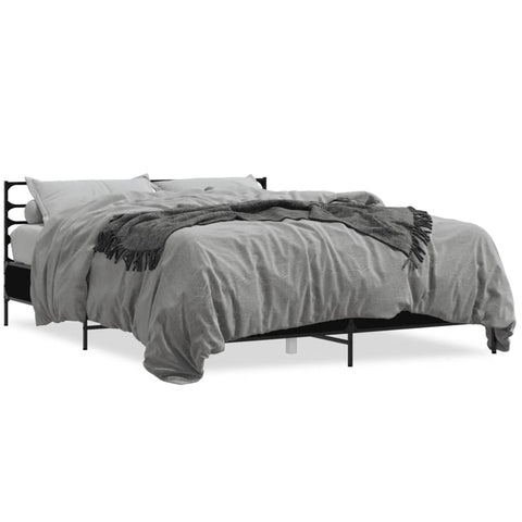 vidaXL Bed Frame without Mattress Black 160x200 cm