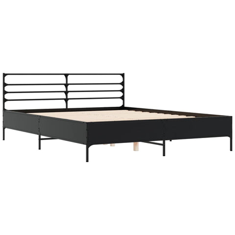 vidaXL Bed Frame without Mattress Black 160x200 cm