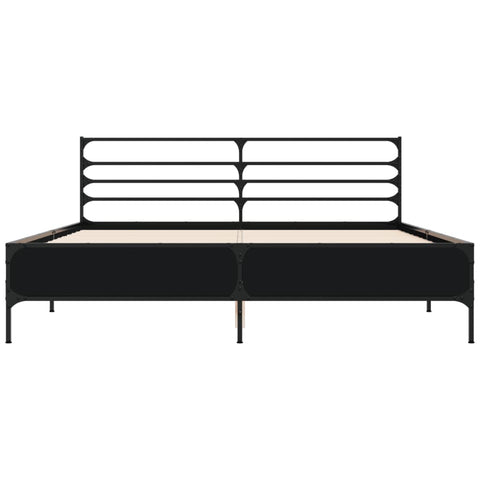 vidaXL Bed Frame without Mattress Black 160x200 cm
