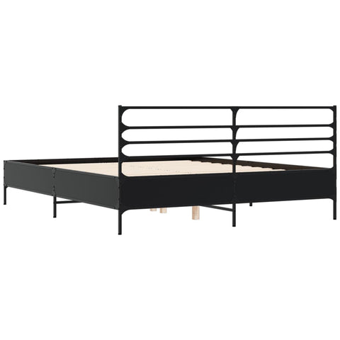 vidaXL Bed Frame without Mattress Black 160x200 cm