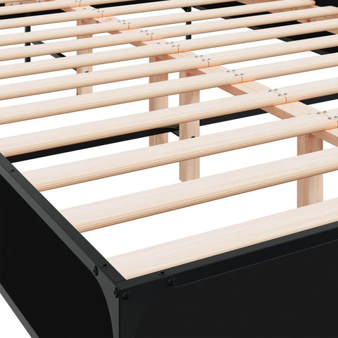 vidaXL Bed Frame without Mattress Black 160x200 cm
