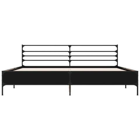 vidaXL Bed Frame without Mattress Black 200x200 cm