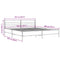 vidaXL Bed Frame without Mattress Black 200x200 cm