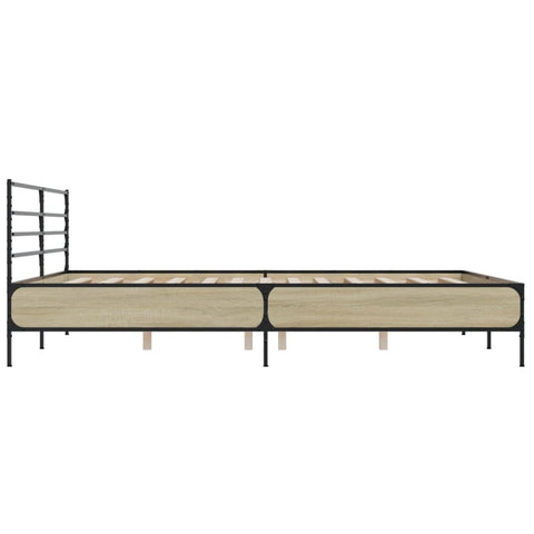 vidaXL Bed Frame without Mattress Sonoma Oak 200x200 cm