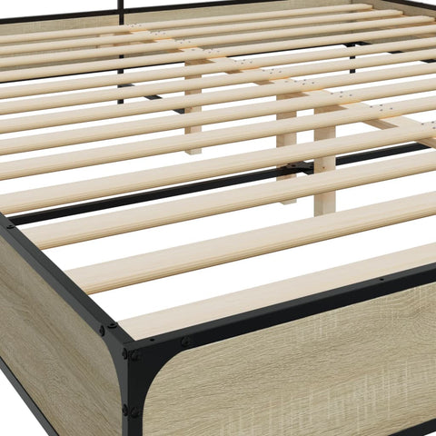 vidaXL Bed Frame without Mattress Sonoma Oak 200x200 cm