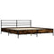 vidaXL Bed Frame without Mattress Smoked Oak 200x200 cm
