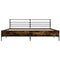 vidaXL Bed Frame without Mattress Smoked Oak 200x200 cm