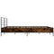 vidaXL Bed Frame without Mattress Smoked Oak 200x200 cm