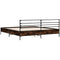 vidaXL Bed Frame without Mattress Smoked Oak 200x200 cm