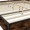 vidaXL Bed Frame without Mattress Smoked Oak 200x200 cm