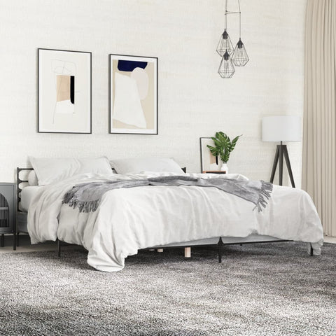vidaXL Bed Frame without Mattress Grey Sonoma 200x200 cm