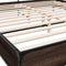 vidaXL Bed Frame without Mattress Brown Oak 200x200 cm