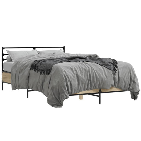 vidaXL Bed Frame without Mattress Sonoma Oak 140x190 cm