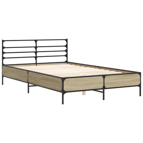 vidaXL Bed Frame without Mattress Sonoma Oak 140x190 cm