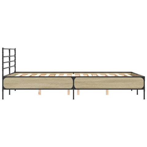 vidaXL Bed Frame without Mattress Sonoma Oak 140x190 cm